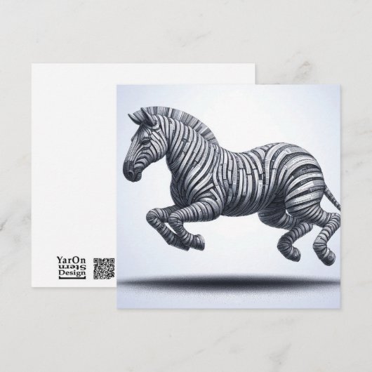 Cartes de voeux Zebra Papier Rolled Magazine (Devant / Derrière)
