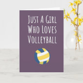 Cartes de volley-ball rose mignon Équipe de sports (Fleur jaune)