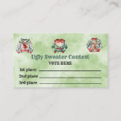 Cartes de vote du concours de pull moche (Devant)