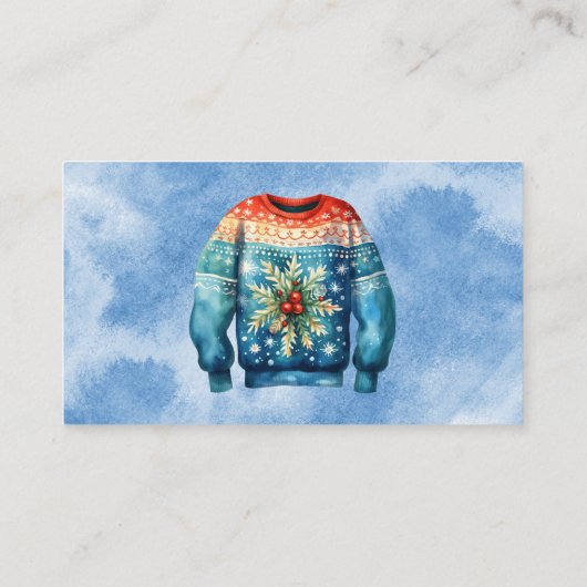 Cartes de vote du concours de pull moche (Dos)