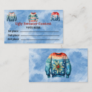 Cartes de vote du concours de pull moche