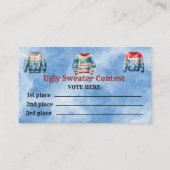 Cartes de vote du concours de pull moche (Devant)
