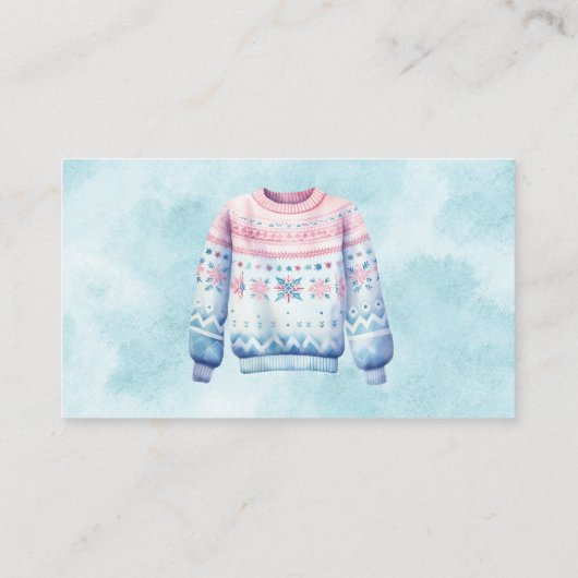 Cartes de vote du concours de pull moche (Dos)