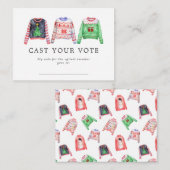 Cartes de vote pour Pull de Noël laid (Devant / Derrière)