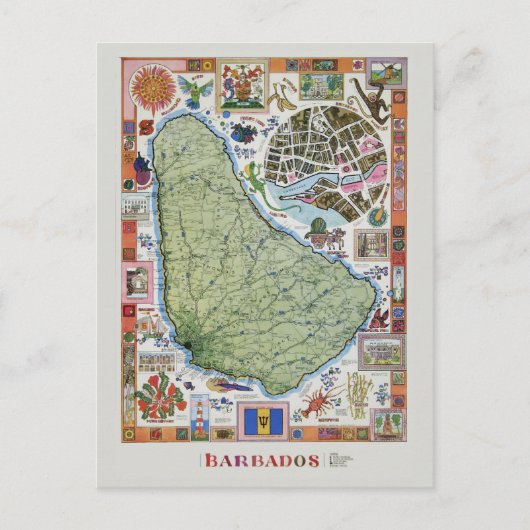 Cartes de voyage Barbado vintages (Devant)