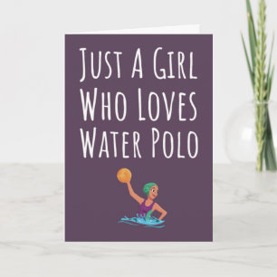 Cartes de water-polo rose mignonnes pour bébés fil