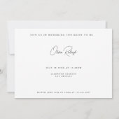 Cartes de week-end de bachelorette blanches modern (Dos)