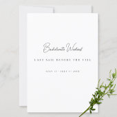 Cartes de week-end de bachelorette blanches modern