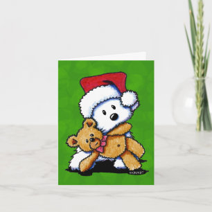 Cartes de Westie de nounours de Noël