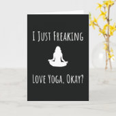 Cartes de yoga amusantes Exercice humour (Fleur jaune)