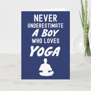 Cartes de Yoga Bleu Marine Pour Garçons