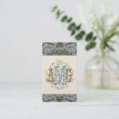 Cartes décorées d'un monogramme baroques Antiqued (Debout devant)