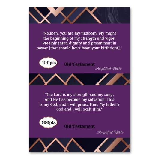 Cartes d'écriture de force pour le jeu (Dos)