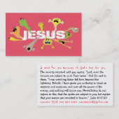 Cartes d'écriture de Jésus effrayant (Devant / Derrière)