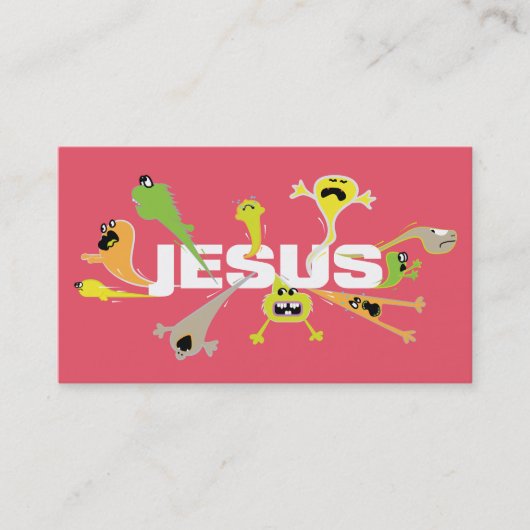 Cartes d'écriture de Jésus effrayant (Devant)