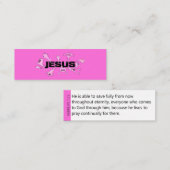 Cartes d'écriture de Jésus effrayant (Devant / Derrière)