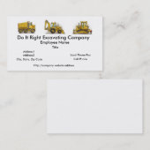 Cartes défonceuses d'entreprise de construction de (Devant / Derrière)