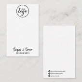 Cartes d'emballage modifiables en blanc logo (Devant / Derrière)