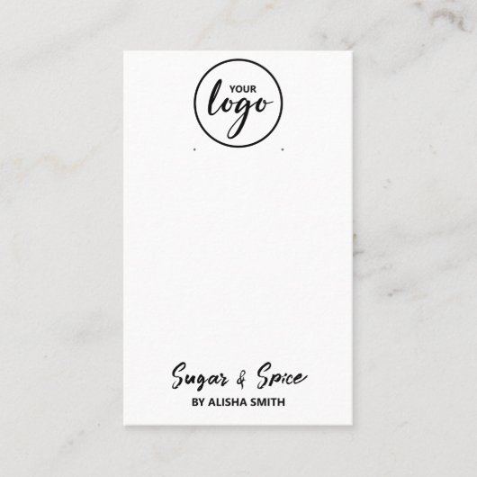 Cartes d'emballage modifiables en blanc logo (Devant)