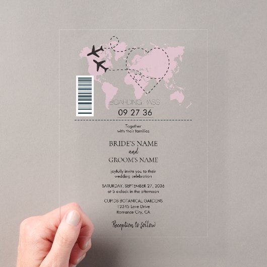 Cartes d'embarquement de destination pour invitati (In situ (ordinateur de poche))