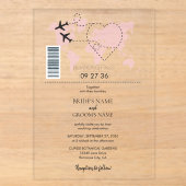 Cartes d'embarquement de destination pour invitati (Recto)