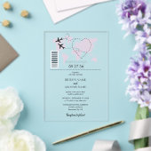Cartes d'embarquement de destination pour invitati (Insitu (Mariage))