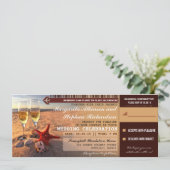 Cartes d'embarquement pour mariage Sunset beach (Debout devant)