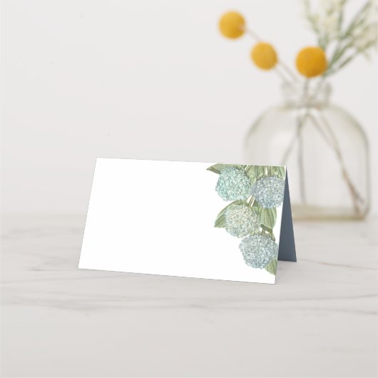 Cartes d'emplacement bleu hydrangée (Devant)