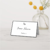Cartes d'emplacement de mariage minimalistes avec (Devant)