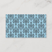 Cartes d'emplacement de table Blue Mariage damassé (Dos)