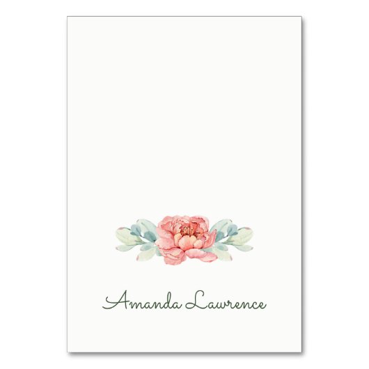 Cartes d'emplacement des fleurs d'aquarelle (Par défaut)