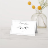 Cartes d'emplacement d'illustration florale (Devant)