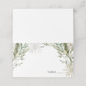 Cartes d'emplacement Élégantes de Verdure d'Hiver (Extérieur déplié)