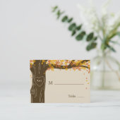 Cartes d'emplacement plat Mariage de automne en ch (Debout devant)