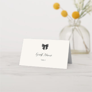 Cartes d'emplacement pliées pour mariage avec nœud