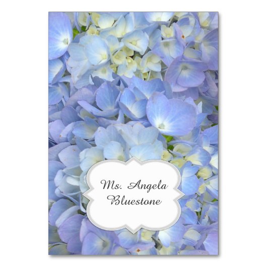 Cartes d'emplacement Tentées Nom Hydrangea Bleue (Par défaut)