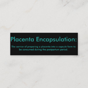 Cartes d'encapsulation de placenta