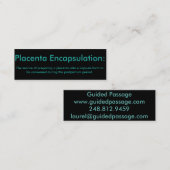 Cartes d'encapsulation de placenta (Devant / Derrière)