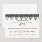 Cartes d'encart à dentelle noire (Devant / Derrière)