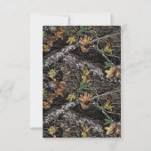 Cartes d'encart de réception de mariage camouflées (Dos)