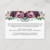 Cartes d'encart en spray Rose Mauve Rouge Pourpre (Devant)