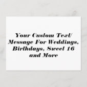 Cartes d'encart personnalisées - Cartes à insérer (Dos)