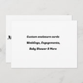 Cartes d'encart personnalisées - Cartes à insérer (Devant / Derrière)