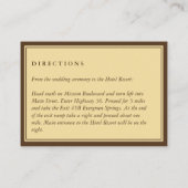 Cartes d'enceinte de réception de mariage de chêne (Dos)