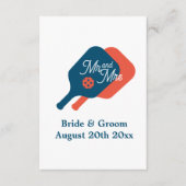 Cartes d'enceinte mariage de pickleball exceptionn (Devant)
