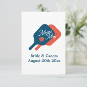 Cartes d'enceinte mariage de pickleball exceptionn (Debout devant)