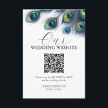 Cartes d'enceinte Mariage Peacock Aquarelle<br><div class="desc">Améliorez l'élégance de votre papeterie mariage avec nos cartes d'enceinte magnifiquement conçues, présentant un paon aquarelle étonnant dans des teintes riches de bleu royal, violet et vert. Ces cartes offrent des champs de modèle personnalisables, vous permettant d'ajouter votre propre message personnalisé et un code QR qui vous relie à votre...</div>