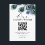 Cartes d'enceinte Mariage Peacock Aquarelle<br><div class="desc">Améliorez l'élégance de votre papeterie mariage avec nos cartes d'enceinte magnifiquement conçues, présentant un paon aquarelle étonnant dans des teintes riches de bleu royal, violet et vert. Ces cartes offrent des champs de modèle personnalisables, vous permettant d'ajouter votre propre message personnalisé et un code QR qui vous relie à votre...</div>