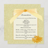 Cartes d'Enclosure Fleur Jaune (Devant / Derrière)