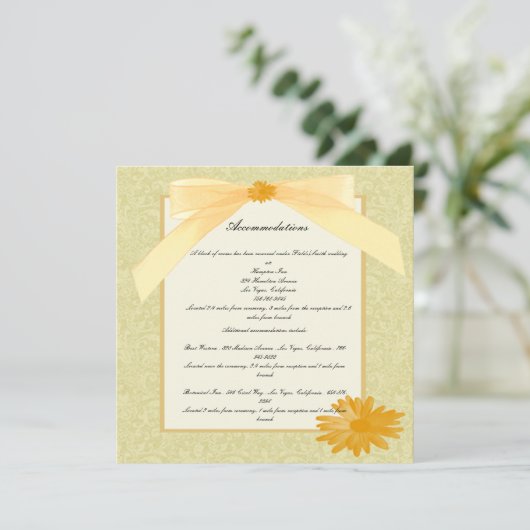 Cartes d'Enclosure Fleur Jaune (Debout devant)